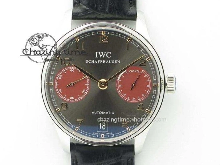 MIROTIME 0112 TimelessDesign Portuguese IW358304 ZF 1:1 Best Edition SS Blue Dial on Leather Strap A 7078